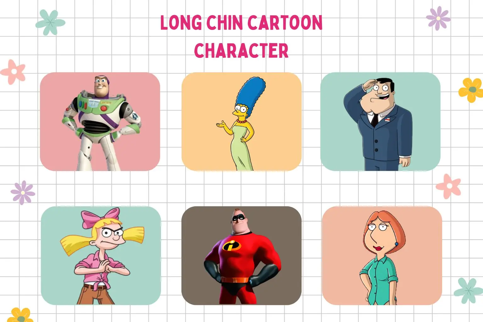 20+ Long Chin Cartoon Characters & Their Fun Facts