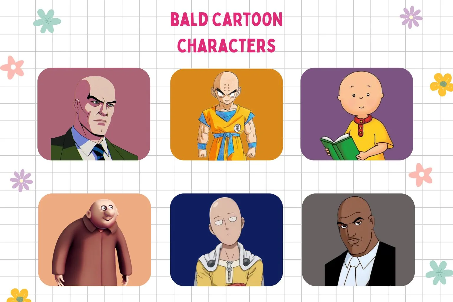 bald cartoon characters