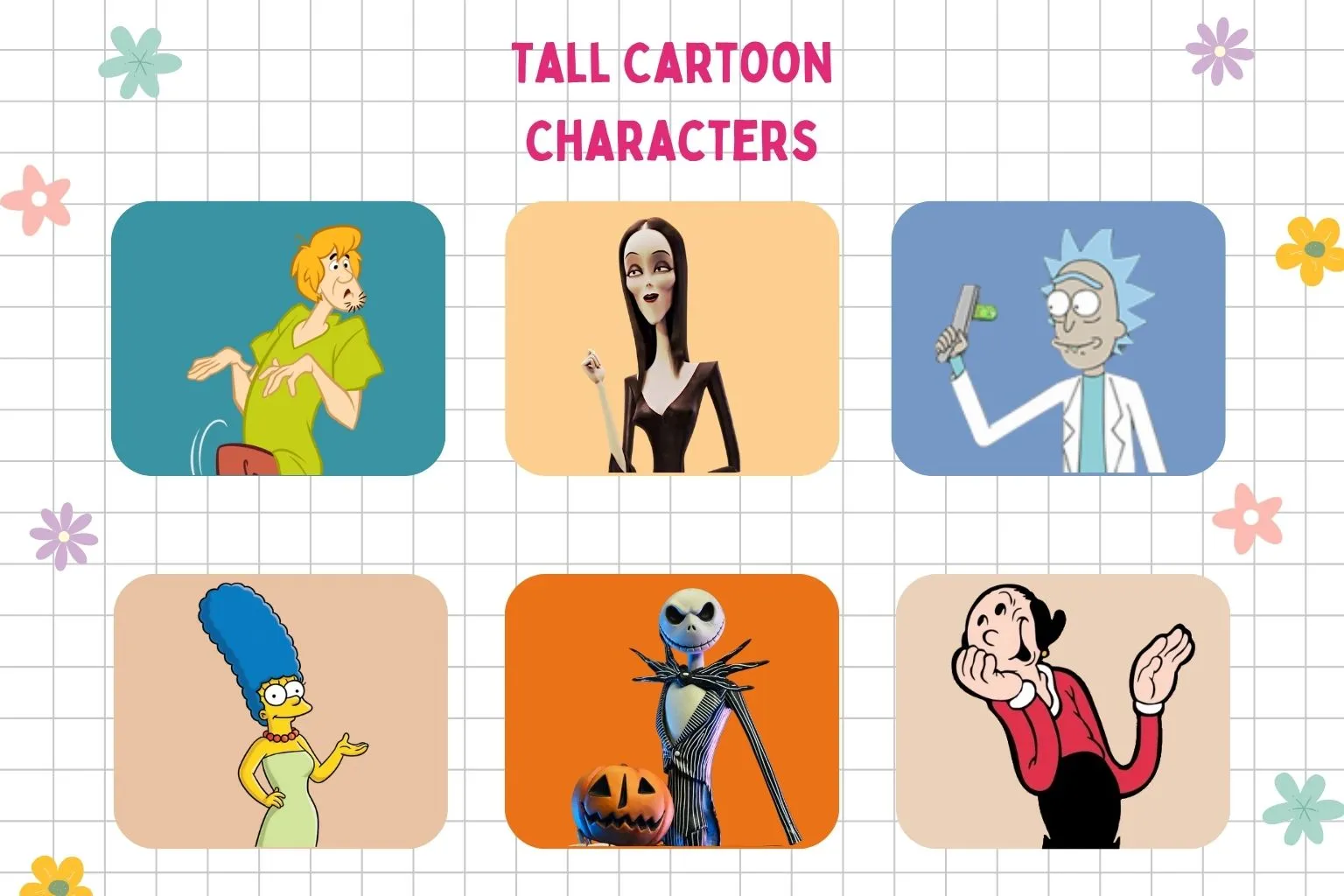 30+ Tall Cartoon Characters & Their Fun Facts