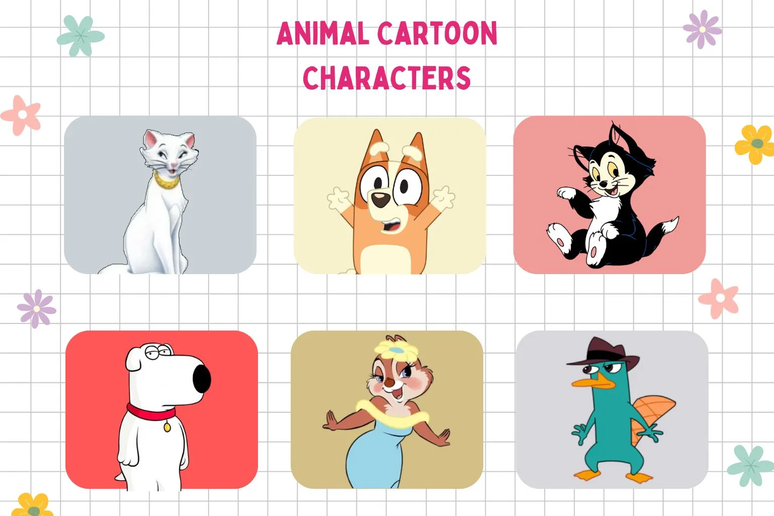 list of famous animal cartoon characters