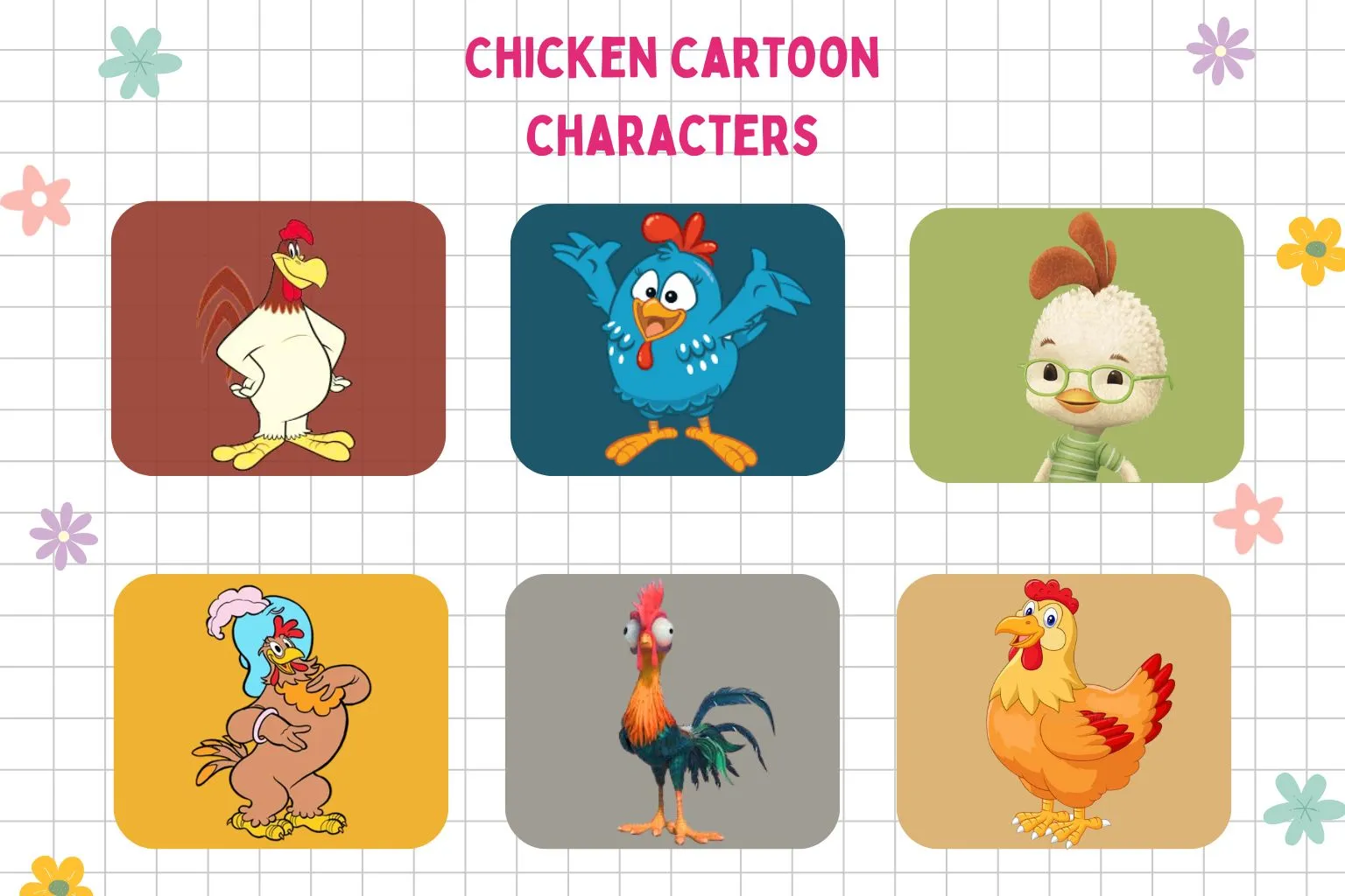 30+ Famous Funny Chicken Cartoon Characters Of All Time
