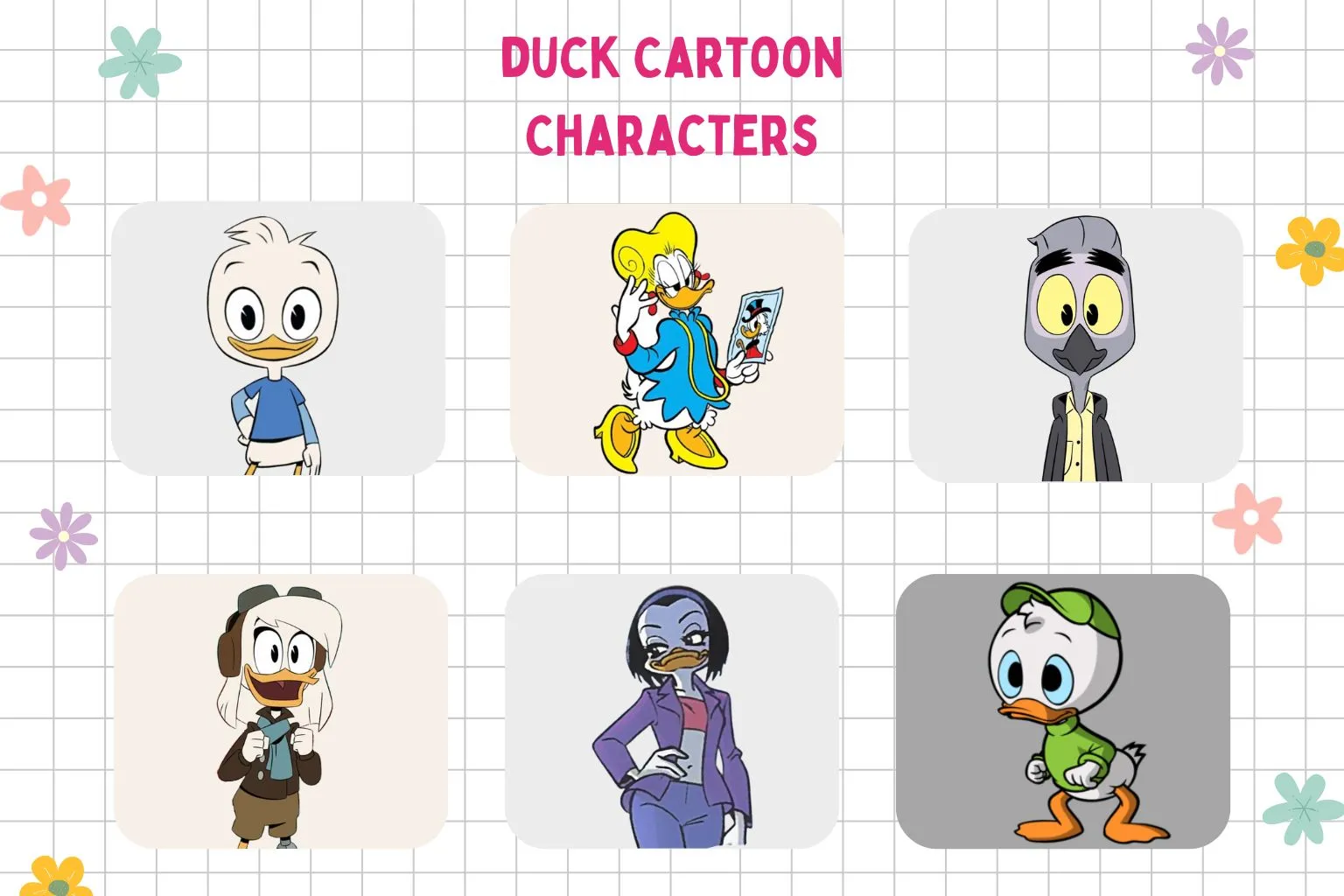 30+ Famous Duck Cartoon Characters of All Time