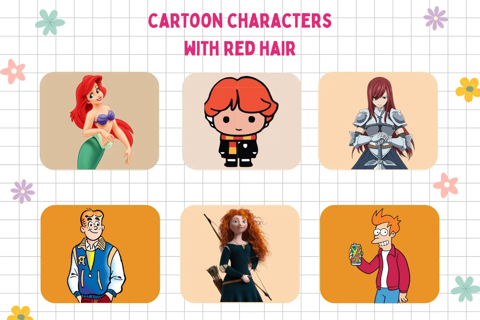 30+ Cartoon Characters with Red Hair & Their Fun Facts