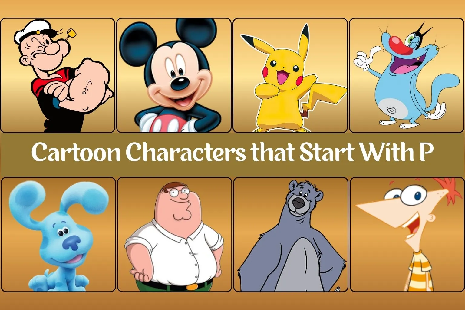 Cartoon Characters That Start With P [Updated List]