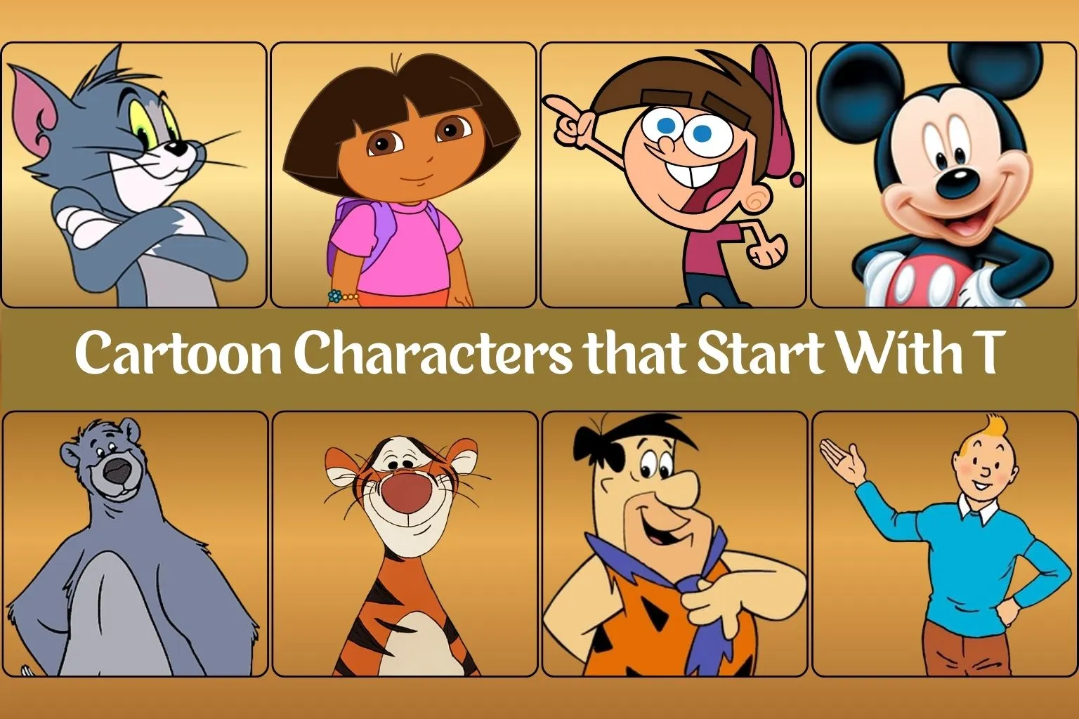 Cartoon Characters That Start With T [Updated List]
