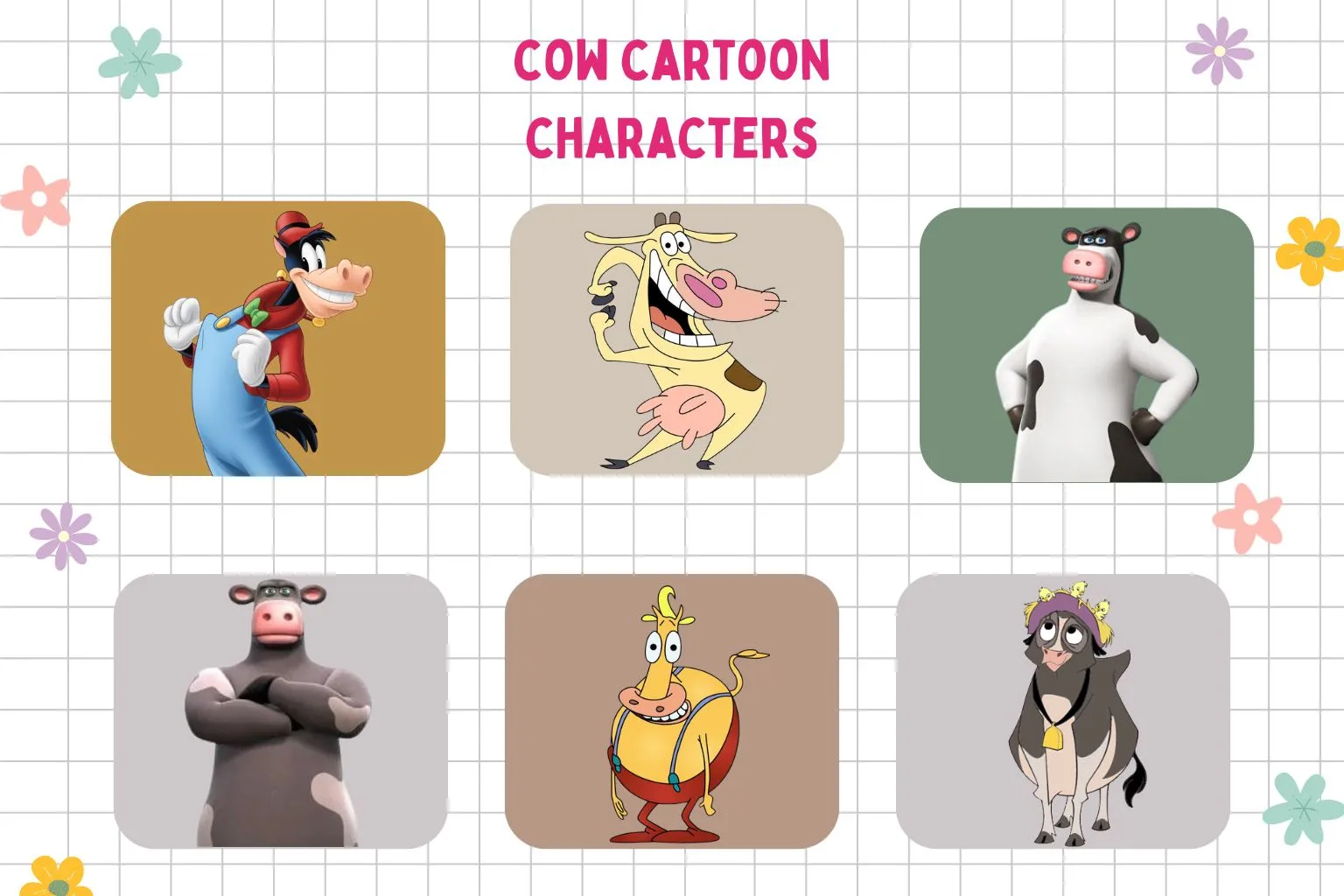 cow cartoon characters