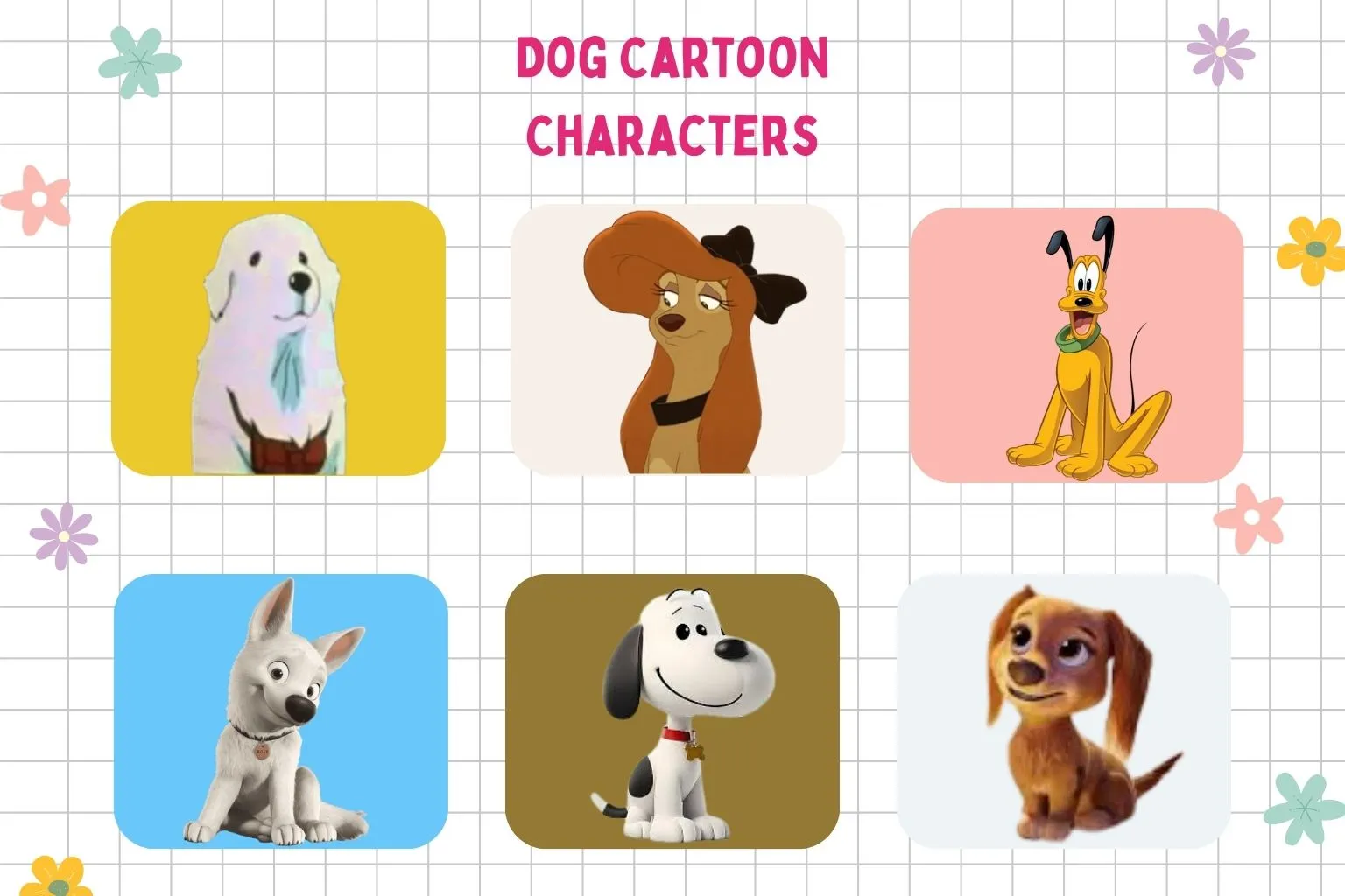 30+ Famous Cartoon Dog Characters & Their Fun Facts