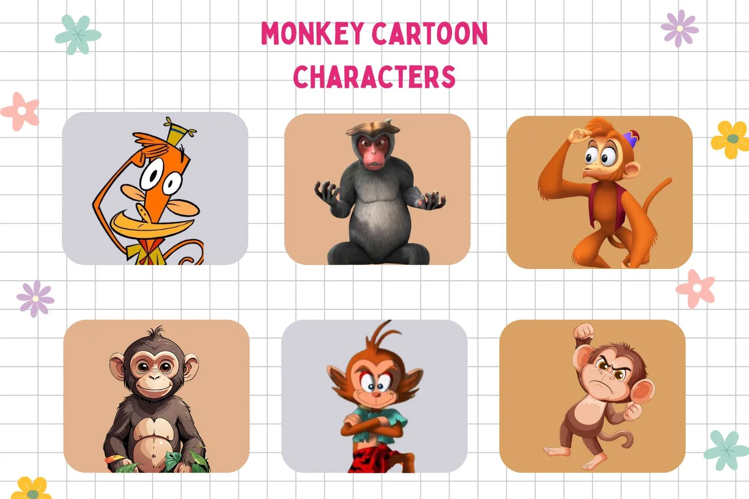 monkey cartoon characters