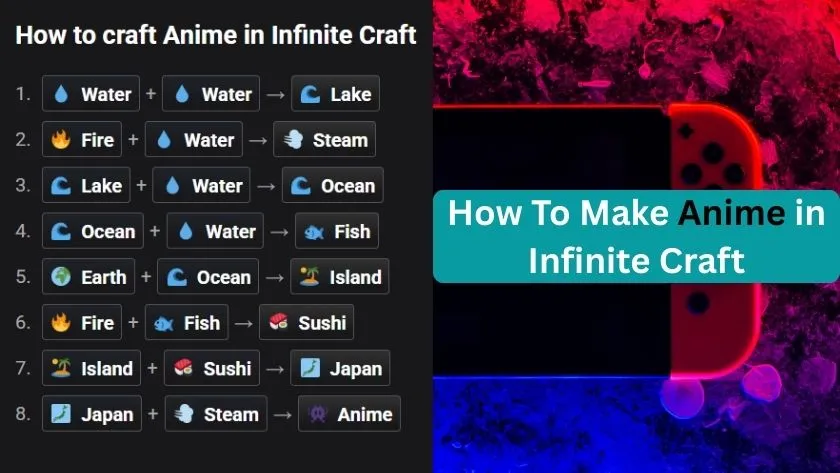 how to make a anime in infinite craft