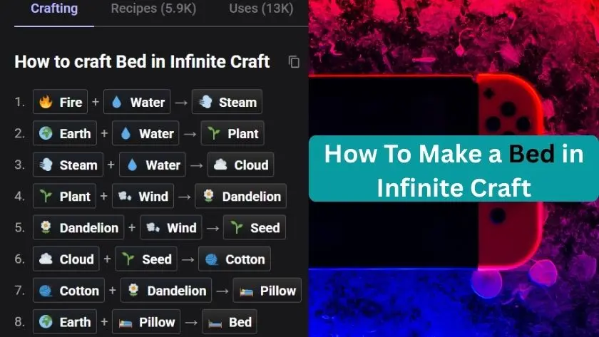 how to make a bed in infinite craft