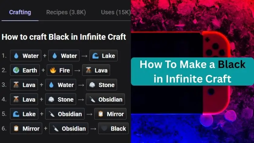 how to make a black in infinite craft