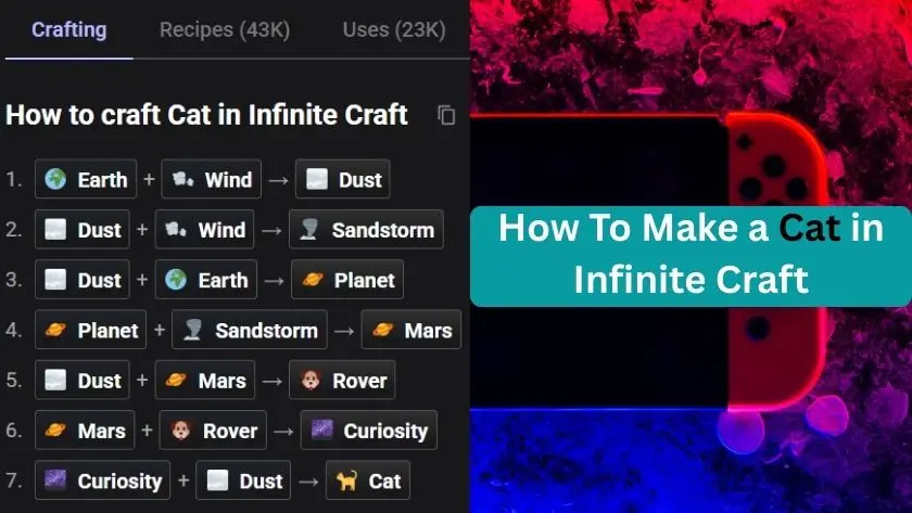 how to make a cat in infinite craft