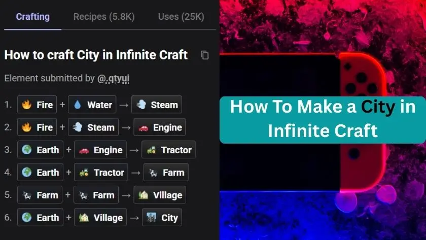 how to make a city in infinite craft