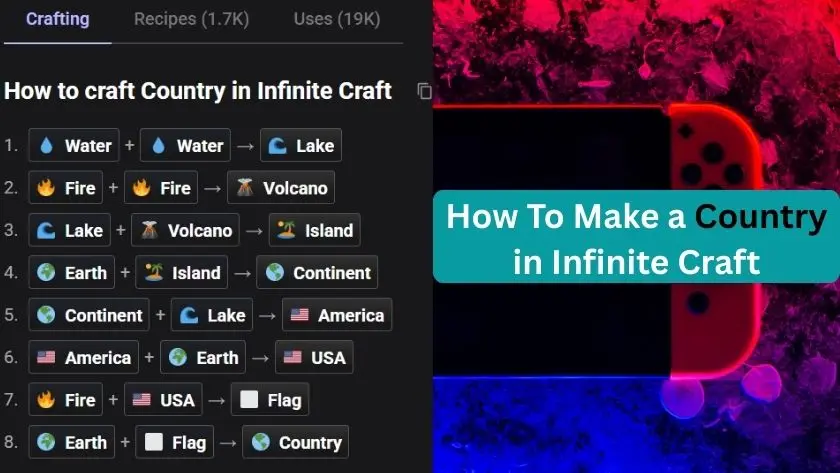 how to make a country in infinite craft