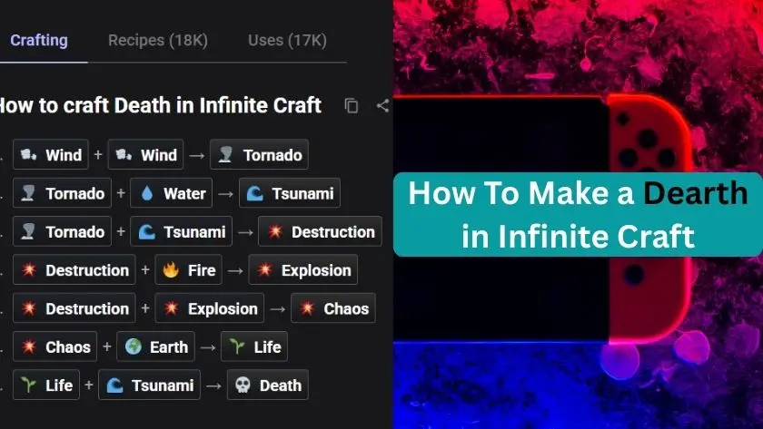 how to make a death in infinite craft