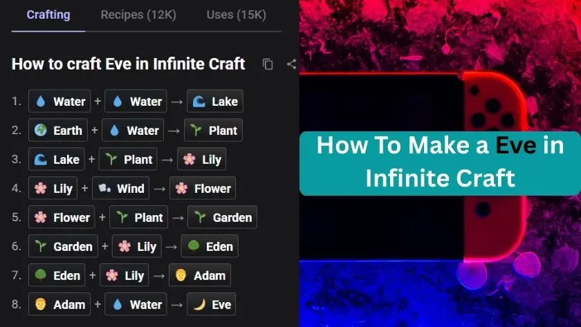 how to make an eve in infinite craft
