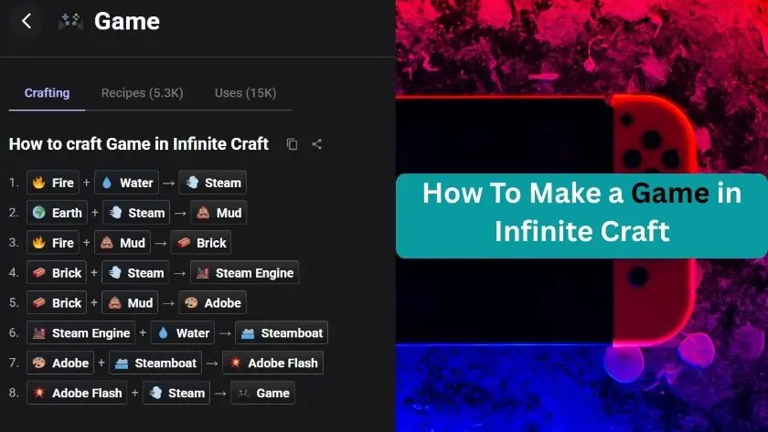 how to make a game in infinite craft