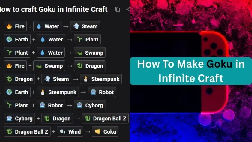 how to make a goku in infinite craft