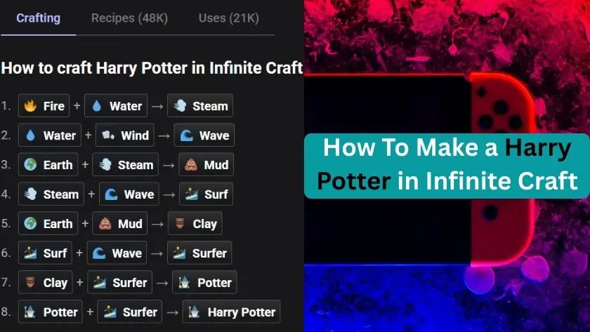 how to make a Harry Potter in infinite craft