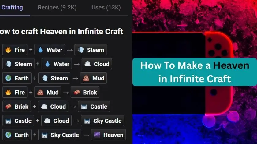 how to make a heaven in infinite craft