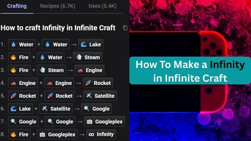 how to make a infinity in infinite craft