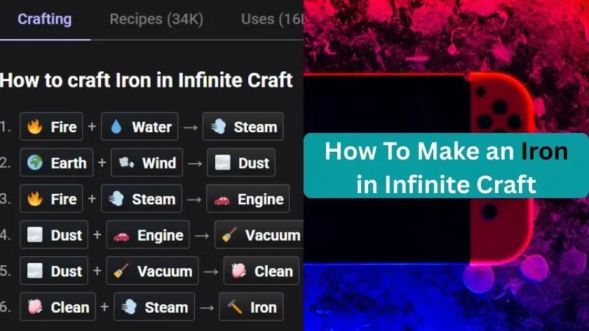 how to make an iron in infinite craft