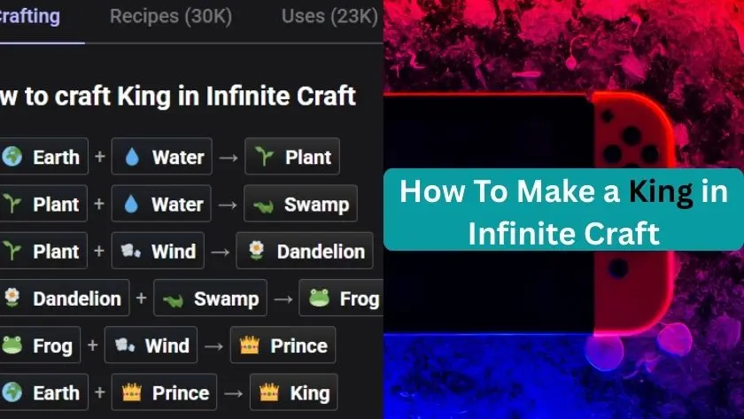 how to make a king in infinite craft