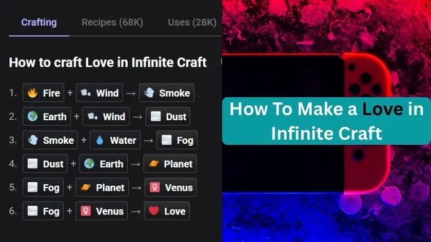 how to make a love in infinite craft