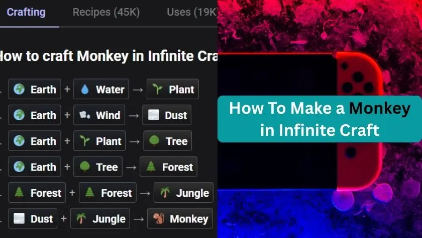 how to make a monkey in infinite craft
