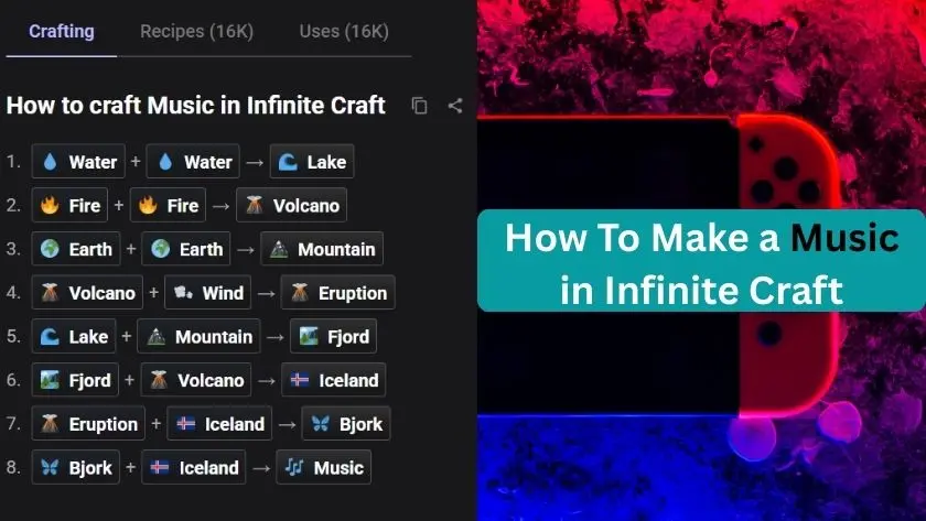 how to make a music in infinite craft