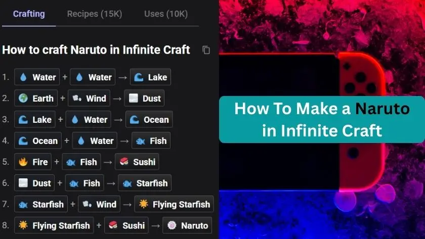 how to make a naruto in infinite craft
