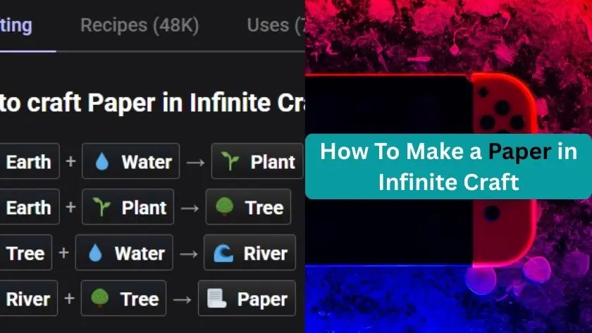 how to make a paper in infinite craft
