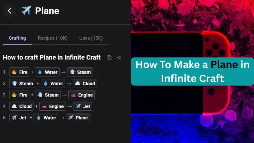 how to make a plane in infinite craft