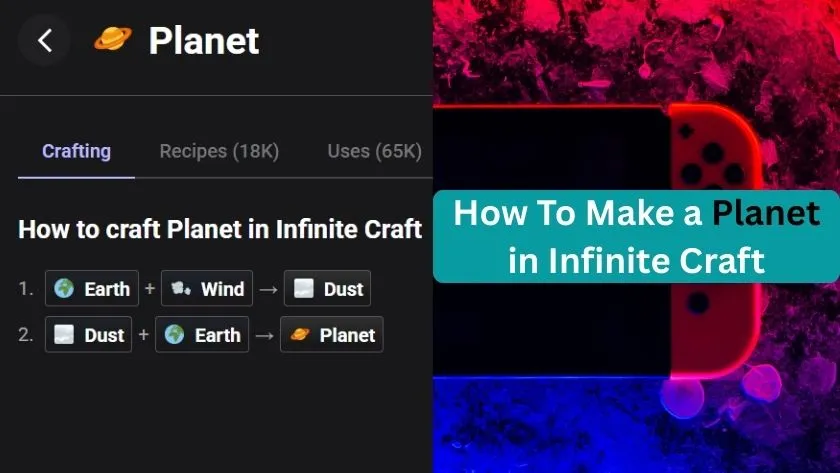 how to make a planet in infinite craft