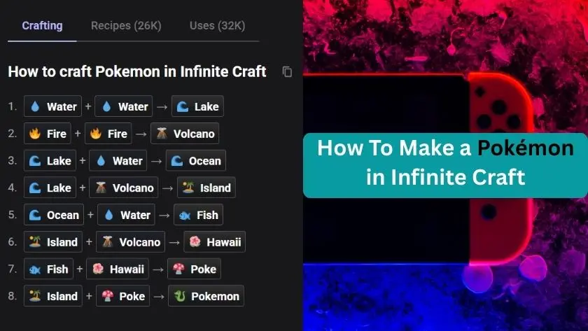 how to make a pokemon in infinite craft