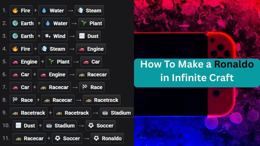 How to Make Ronaldo in Infinite Craft – Start to End Guide