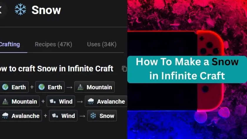 how to make a snow in infinite craft