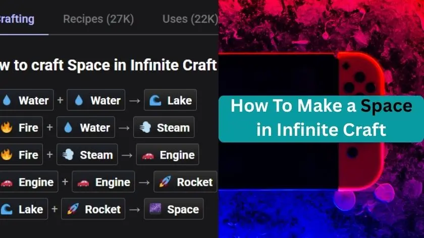 how to make a space in infinite craft