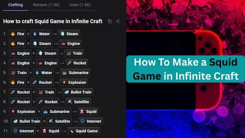 how to make a squid game in infinite craft