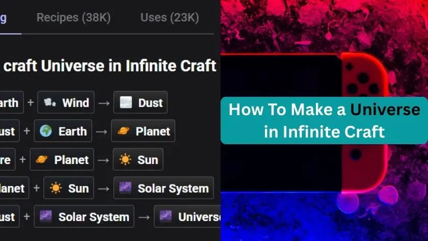 how to make a universe in infinite craft