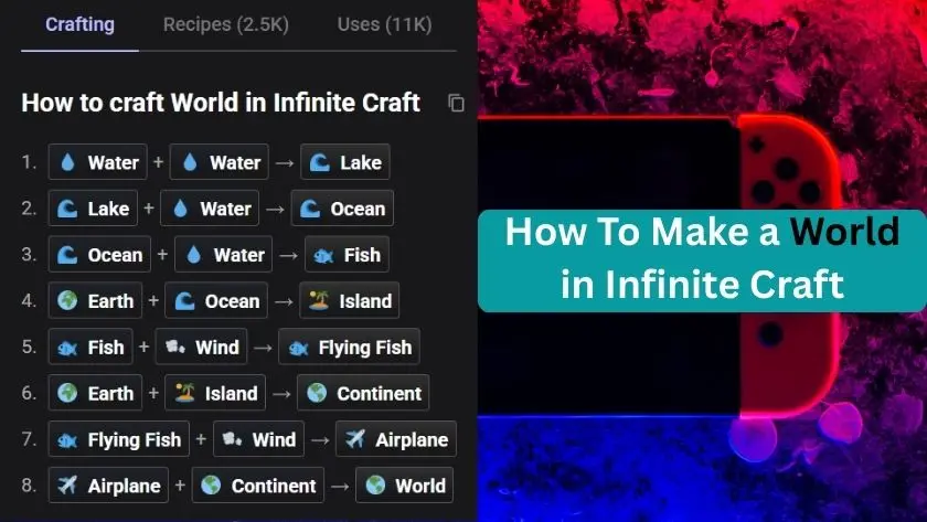 how to make a world in infinite craft