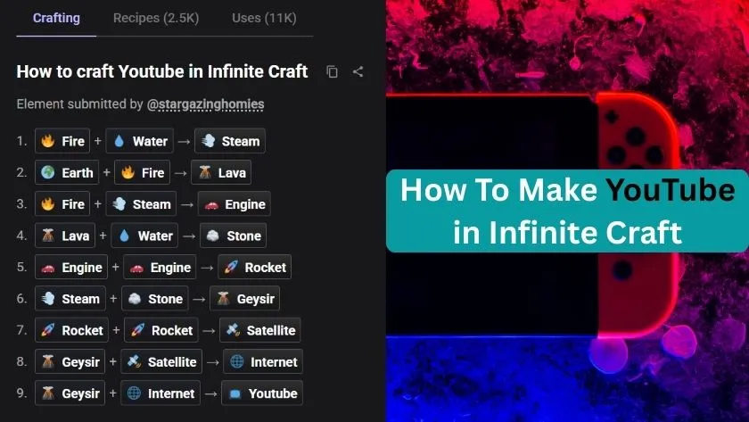 How to Make Youtube in Infinite Craft – Start to End Guide