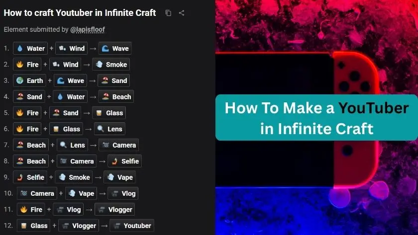 How to Make YouTuber in Infinite Craft – Start to End Guide