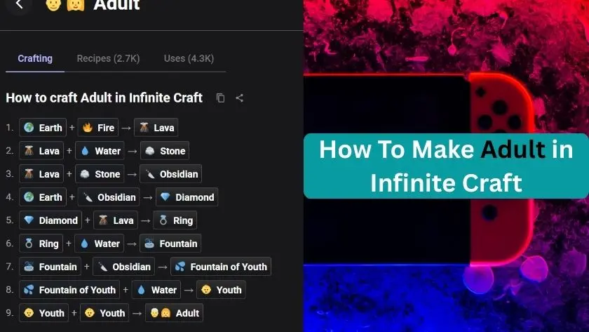 how to make adult in infinite craft