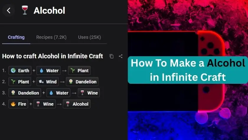 how to make alcohol in infinite craft