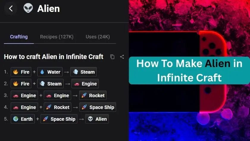 how to make alien in infinite craft