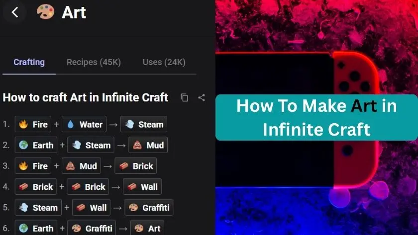 how to make art in infinite craft