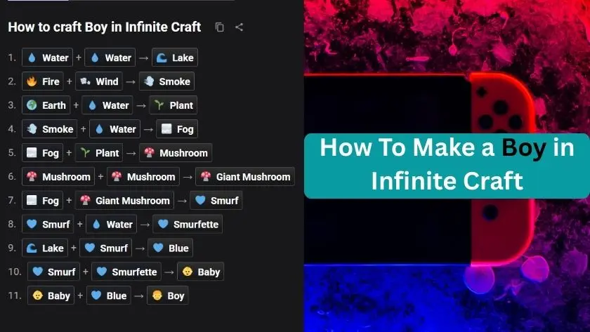 how to make boy in infinite craft