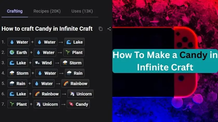 how to make candy in infinite craft