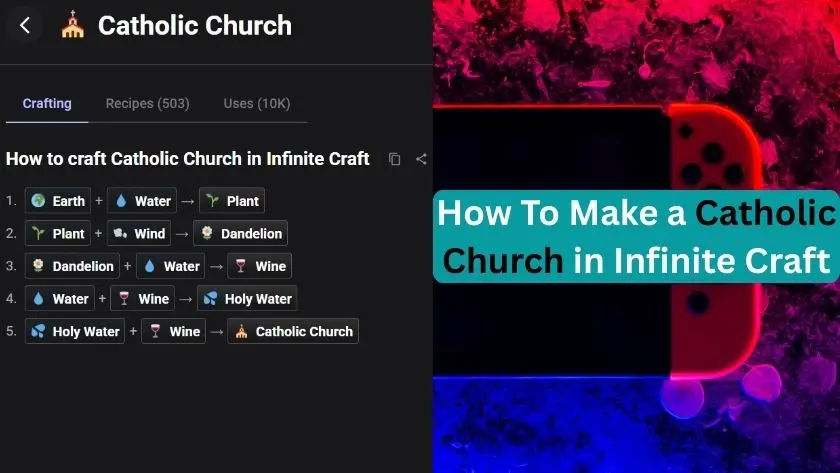 how to make catholic church in infinite craft